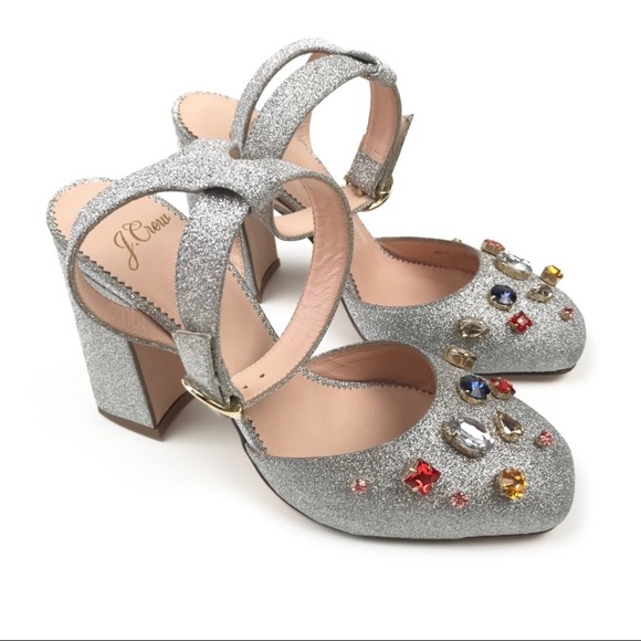 J Crew Harlow Jeweled Glitter Pump Nwot 